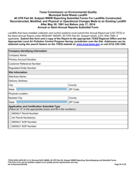 Form TCEQ-20322 Mswfl 40 Cfr Part 60, Subpart Www Reporting Submittal Form - Texas, Page 24
