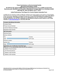 Form TCEQ-20322 Mswfl 40 Cfr Part 60, Subpart Www Reporting Submittal Form - Texas, Page 27