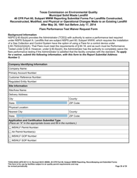 Form TCEQ-20322 Mswfl 40 Cfr Part 60, Subpart Www Reporting Submittal Form - Texas, Page 30