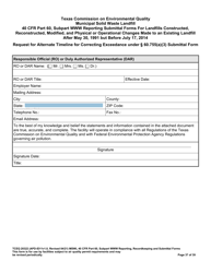 Form TCEQ-20322 Mswfl 40 Cfr Part 60, Subpart Www Reporting Submittal Form - Texas, Page 37