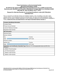 Form TCEQ-20322 Mswfl 40 Cfr Part 60, Subpart Www Reporting Submittal Form - Texas, Page 38