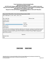 Form TCEQ-20322 Mswfl 40 Cfr Part 60, Subpart Www Reporting Submittal Form - Texas, Page 39