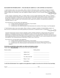 Business Enitity License Reinstatement Application - Utah, Page 2