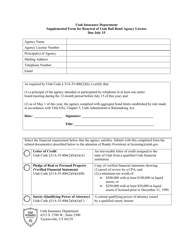 Document preview: Supplemental Form for Renewal of Utah Bail Bond Agency License - Utah