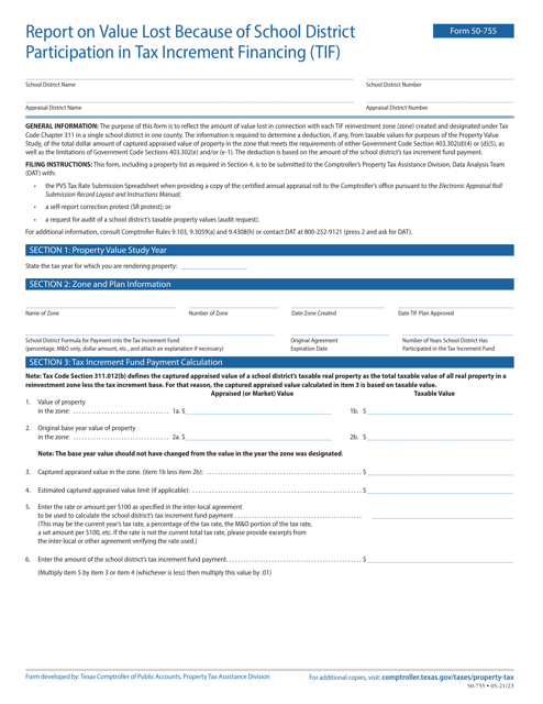 Form 50-755  Printable Pdf