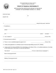 Form DMV3146 Application for Certificate Deposit $30,000.00 in Money or Government Bonds - Ohio, Page 2