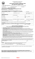 Form BMV4816 &quot;Application for Senior, Temporary Farm and Camp Bus License Plates&quot; - Ohio