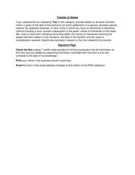 Instructions for Personal Net Worth Statement - Ohio, Page 3