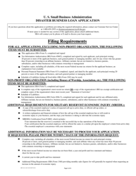 SBA Form 5 &quot;Disaster Business Loan Application&quot;, Page 3