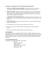 Application for Inspection - Weed Free Forage Certification Program - Oklahoma, Page 2
