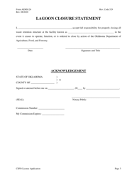 Form AEMS126 Concentrated Swine Feeding Operation (Csfo) License Application - Oklahoma, Page 3