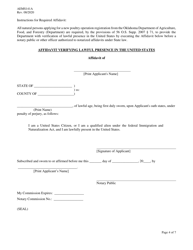 Form AEMS141A Poultry Feeding Operation Registration Transfer - Oklahoma, Page 4