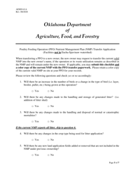 Form AEMS141A Poultry Feeding Operation Registration Transfer - Oklahoma, Page 5