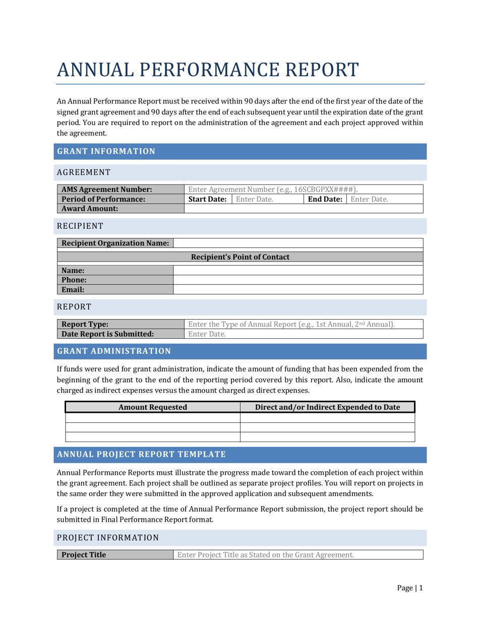 Annual Performance Report - Fill Out, Sign Online and Download PDF ...