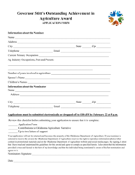 Application Form - Governor Stitt&#039;s Outstanding Achievement in Agriculture Award - Oklahoma, Page 2