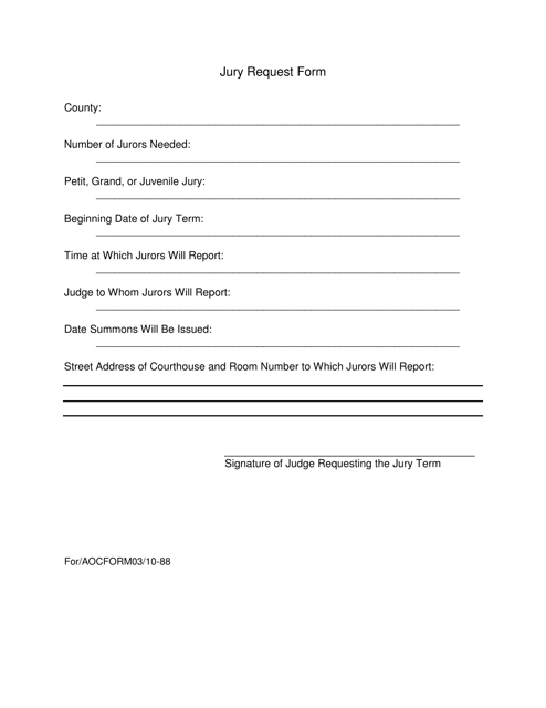 AOC Form 03  Printable Pdf