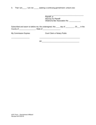 Garnishment Affidavit - Oklahoma, Page 2