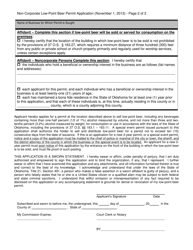 Application for Permit to Sell Low-Point Beer - Non-corporate Applicant - Oklahoma, Page 2