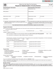 Form TC-194 Request for Redetermination of County Decision - Utah