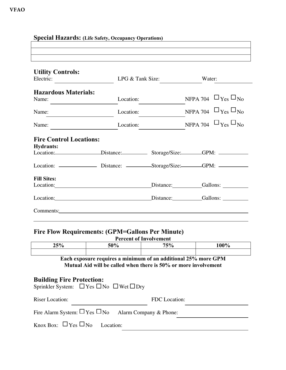 Fire Department Pre-incident Plan - Volunteer Firefighters Association Oklahoma - Oklahoma, Page 2