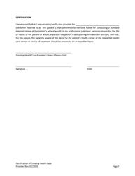 External Review Request Form - Oklahoma, Page 7