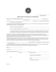 Document preview: Sellers Notice to the Insurance Commissioner - Oklahoma