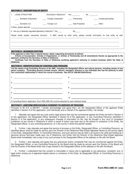 Form REA-AMC-01 Application for Registration - Appraisal Management Company - Oklahoma, Page 2