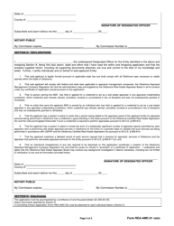 Form REA-AMC-01 Application for Registration - Appraisal Management Company - Oklahoma, Page 3