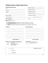 Oklahoma Buyer Registration &amp; Agreement Form - Oklahoma