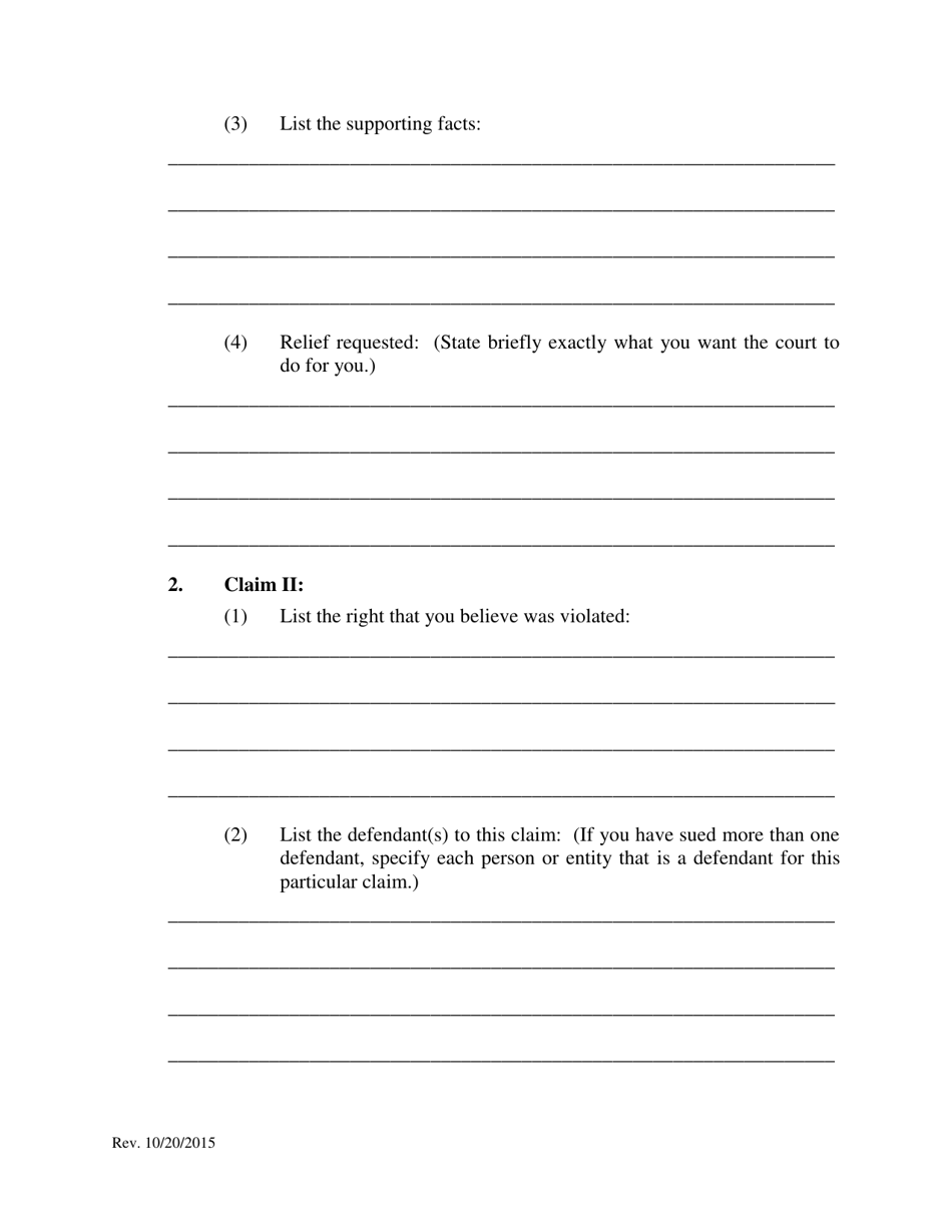 Pro Se Prisoner Civil Rights Complaint - Oklahoma, Page 7