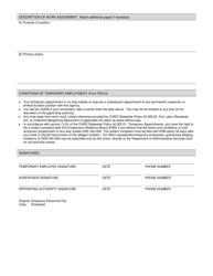 Form PD412 Conditions of Temporary Employment - Oregon, Page 2