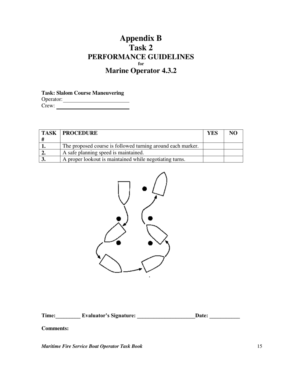 Maritime Fire Service Boat Operator Task Book - Oregon, Page 15