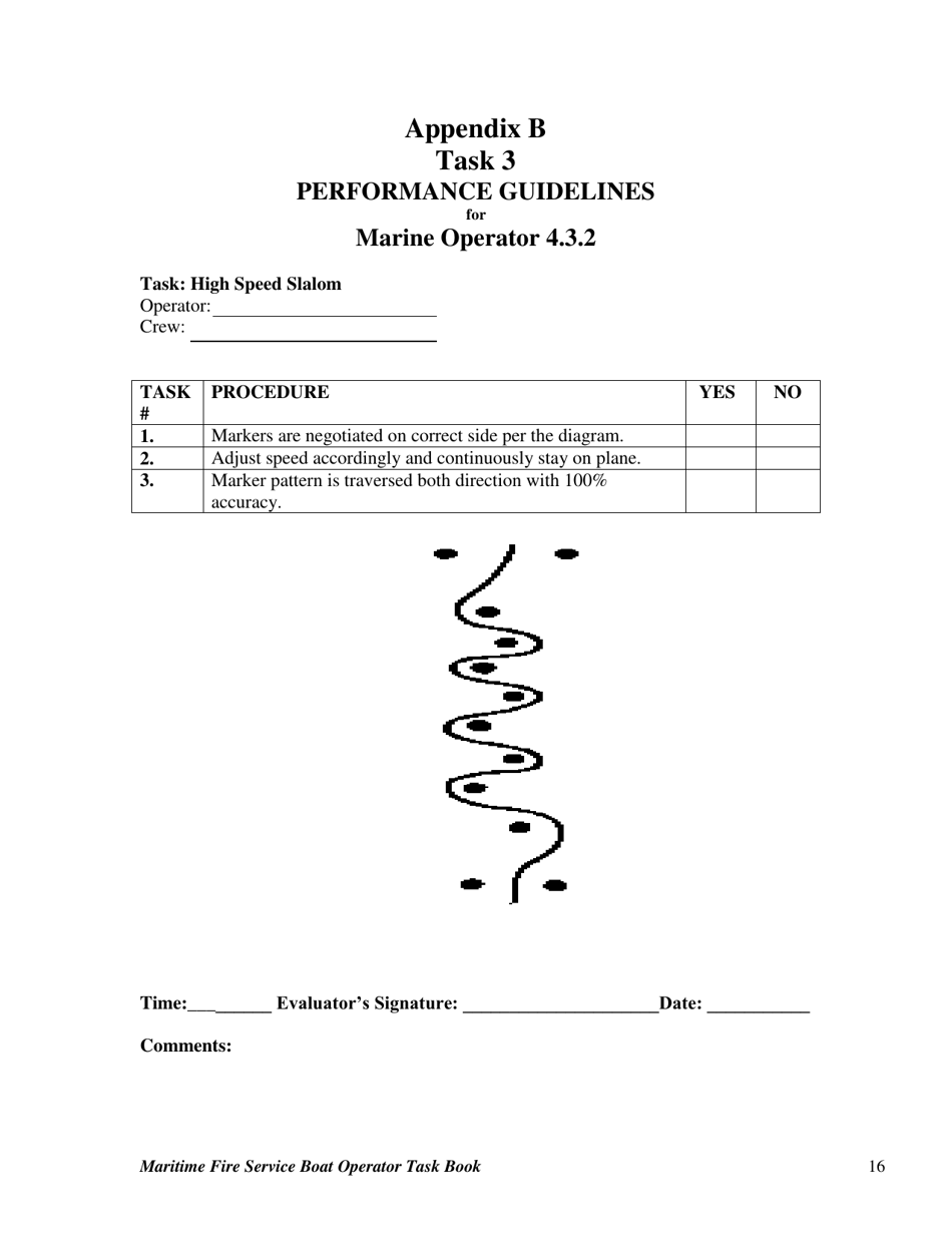 Maritime Fire Service Boat Operator Task Book - Oregon, Page 16