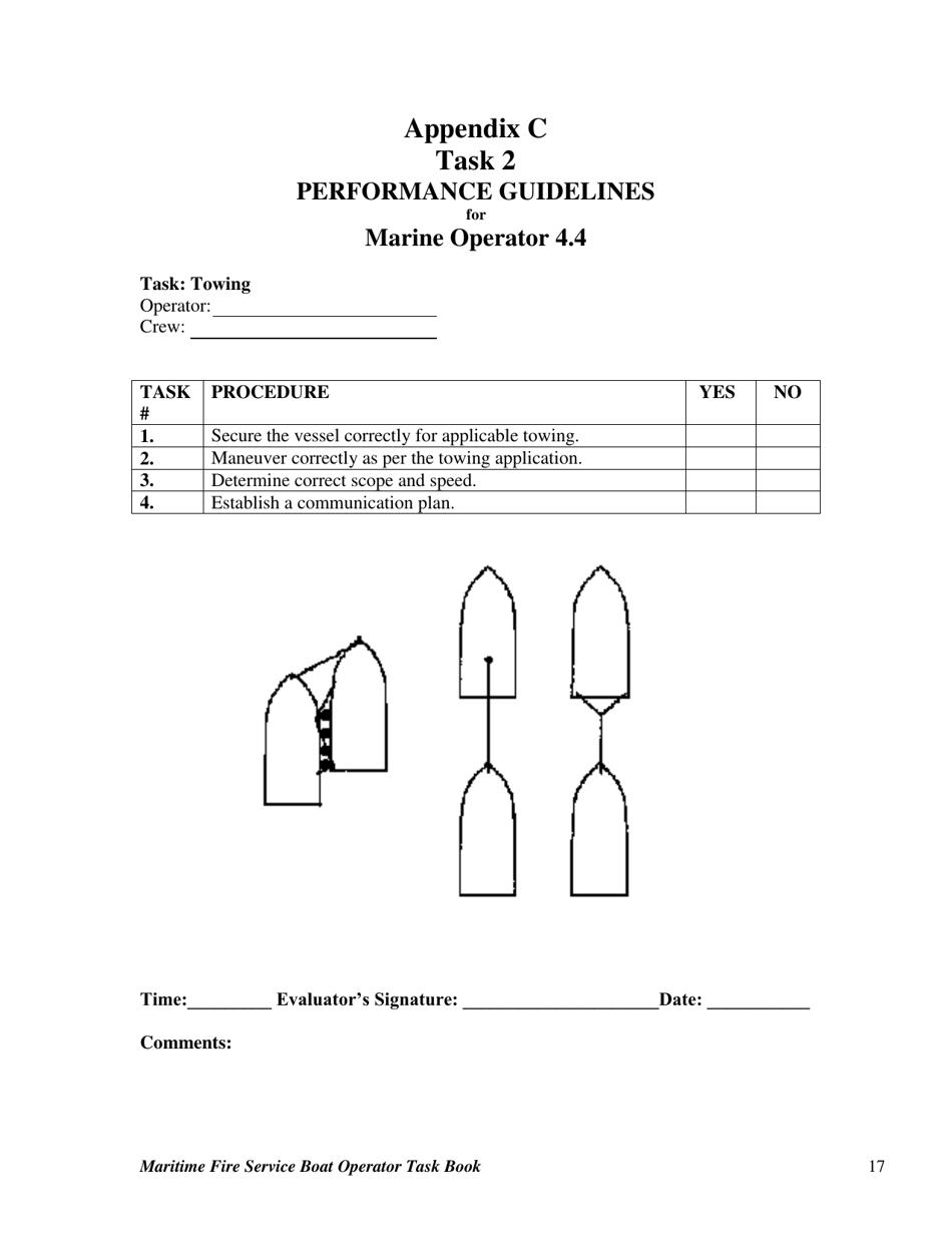 Maritime Fire Service Boat Operator Task Book - Oregon, Page 17