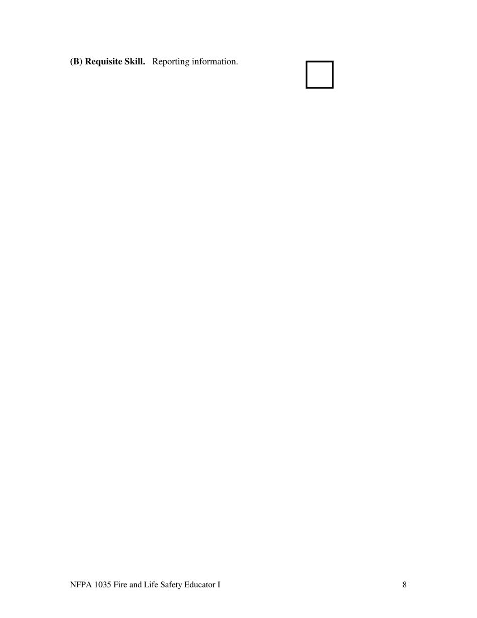 NFPA Fire and Life Safety Educator I Task Book - Oregon, Page 8