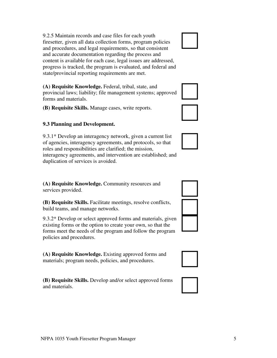NFPA Youth Firesetter Program Manager Task Book - Oregon, Page 5