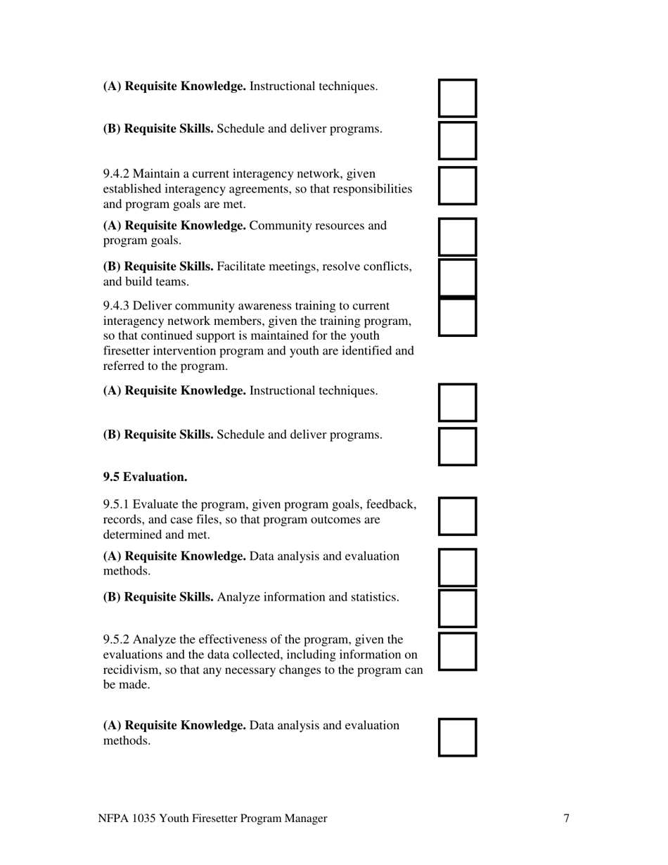 NFPA Youth Firesetter Program Manager Task Book - Oregon, Page 7