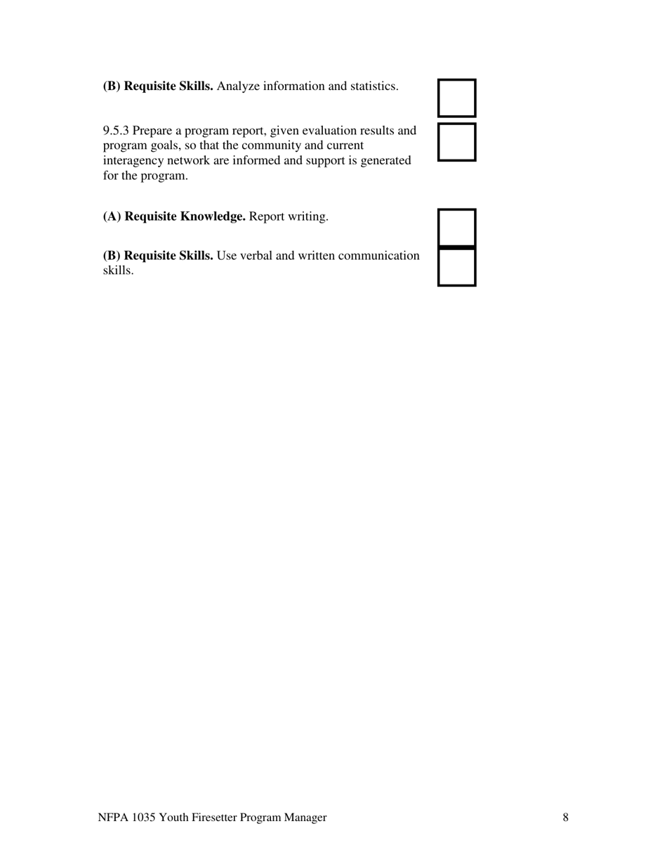 NFPA Youth Firesetter Program Manager Task Book - Oregon, Page 8