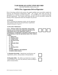 NFPA Fire Apparatus Driver/Operator (Driver) Task Book - Oregon, Page 5