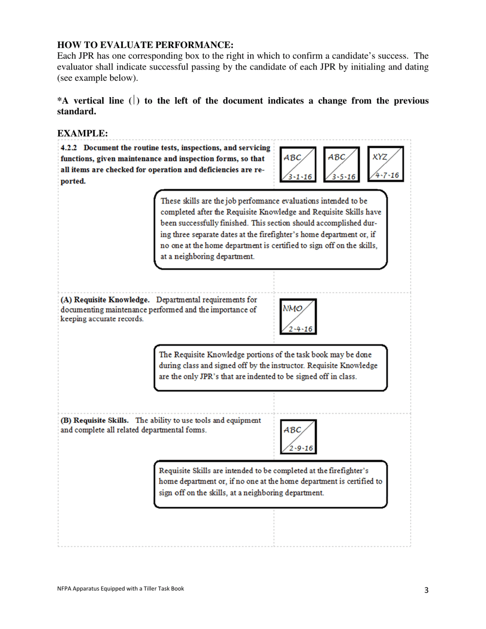 NFPA Apparatus Equipped With a Tiller Task Book - Oregon, Page 3