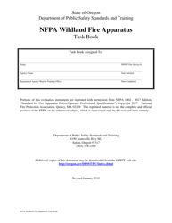 Document preview: NFPA Wildland Fire Apparatus Task Book - Oregon