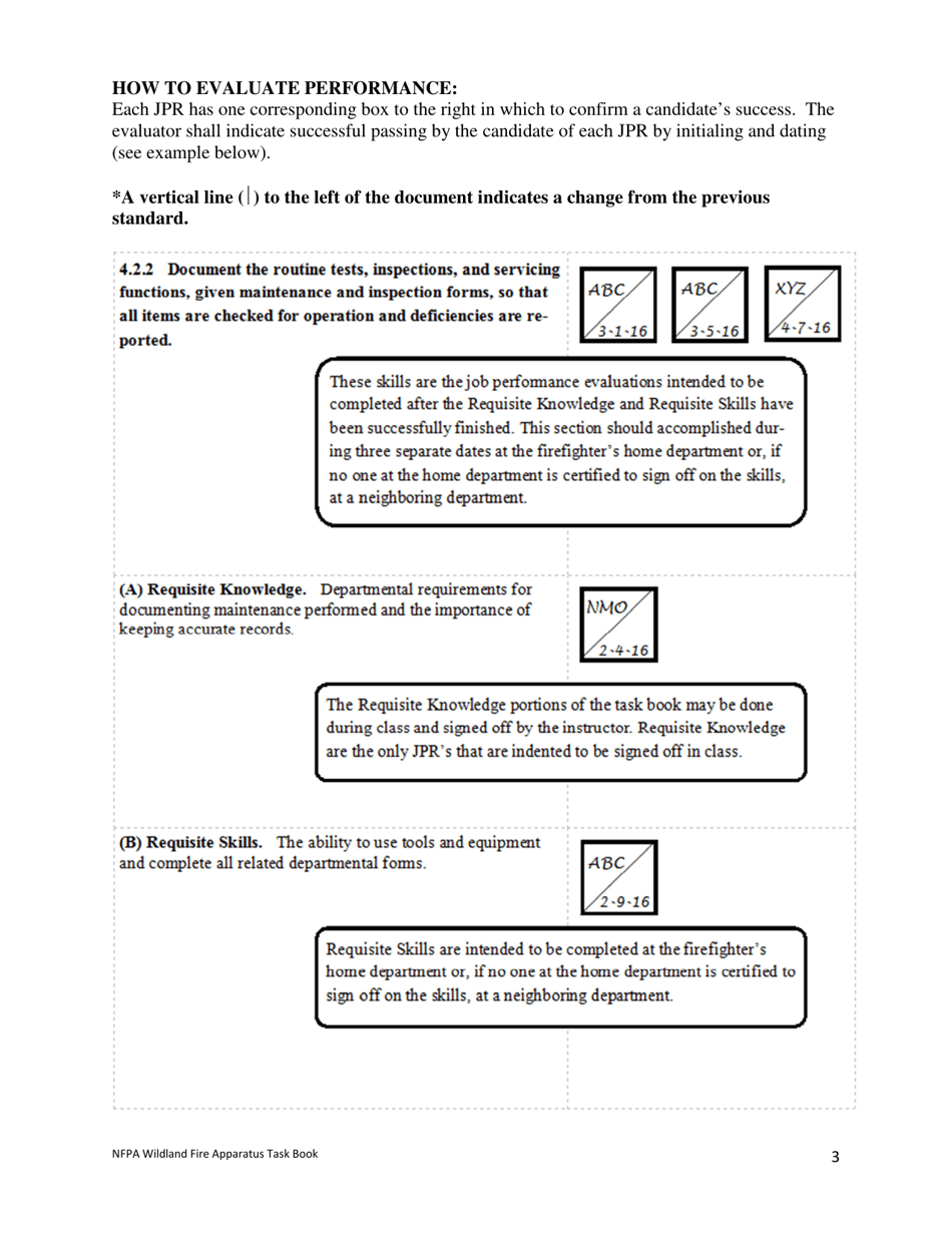 NFPA Wildland Fire Apparatus Task Book - Oregon, Page 3