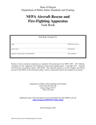 Document preview: NFPA Aircraft Rescue and Fire-Fighting Apparatus Task Book - Oregon