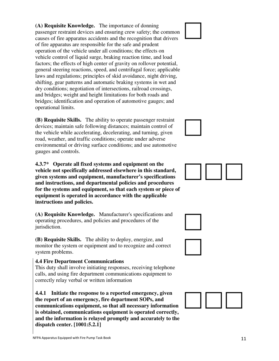 NFPA Apparatus Equipped With Fire Pump (Pumper) Task Book - Oregon, Page 11