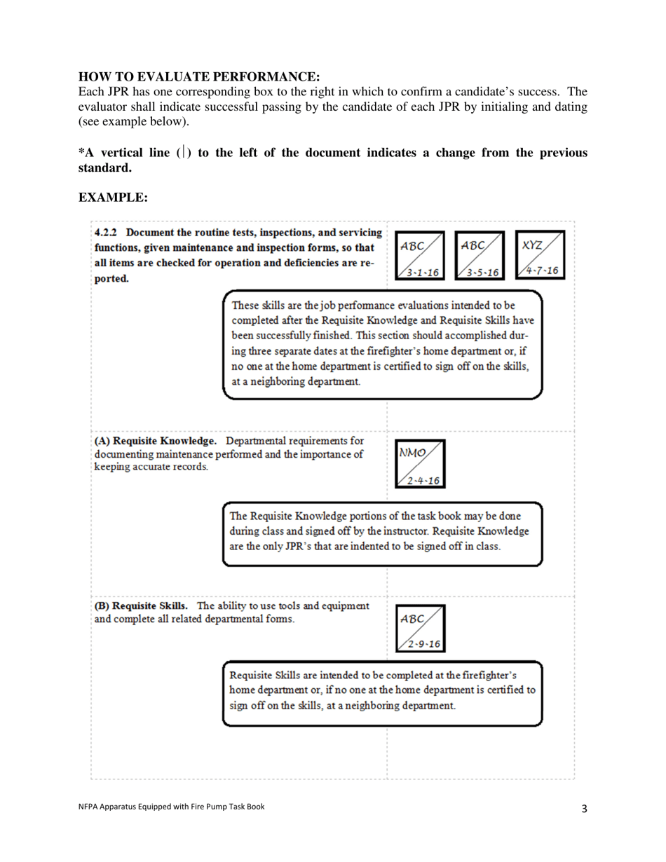 NFPA Apparatus Equipped With Fire Pump (Pumper) Task Book - Oregon, Page 3