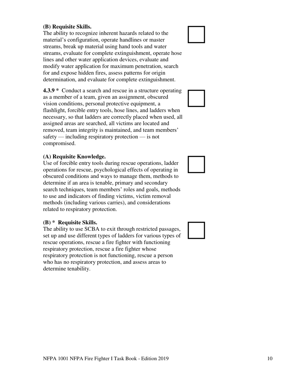 NFPA Fire Fighter I Task Book - Oregon, Page 10