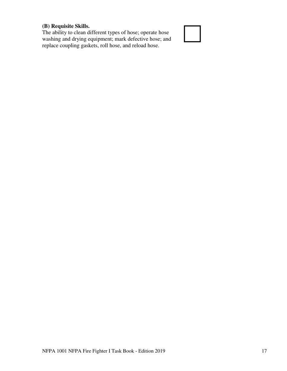 NFPA Fire Fighter I Task Book - Oregon, Page 17