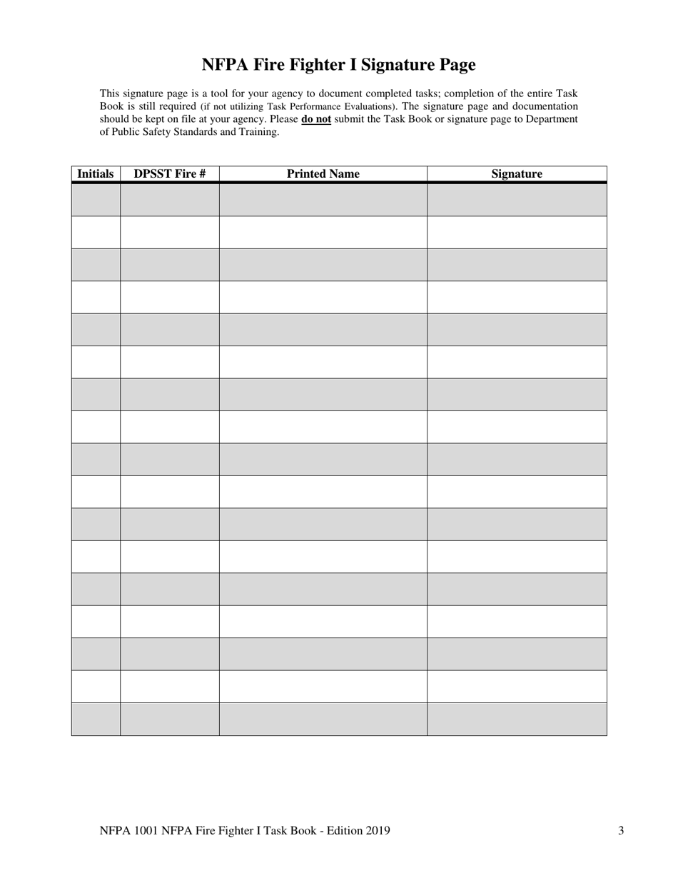 NFPA Fire Fighter I Task Book - Oregon, Page 3