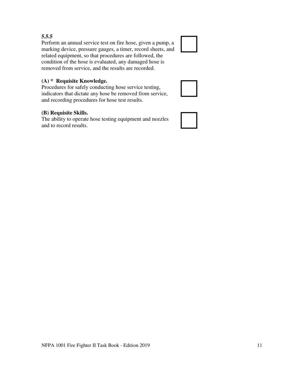 NFPA Fire Fighter II Task Book - Oregon, Page 11