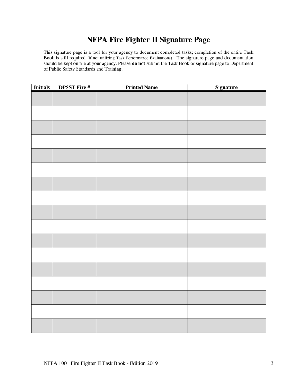 NFPA Fire Fighter II Task Book - Oregon, Page 3